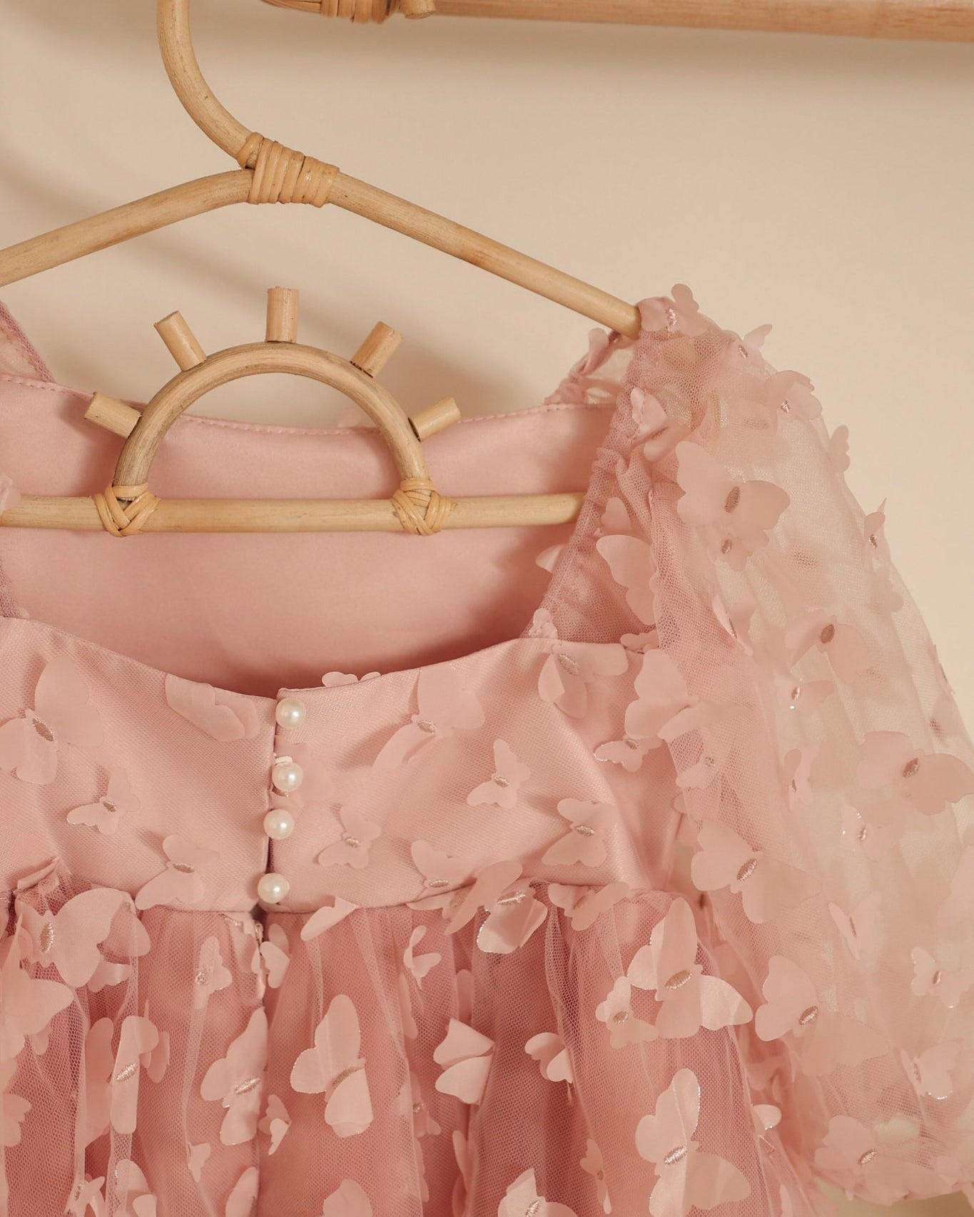 Vlinder meisjesjurk roze