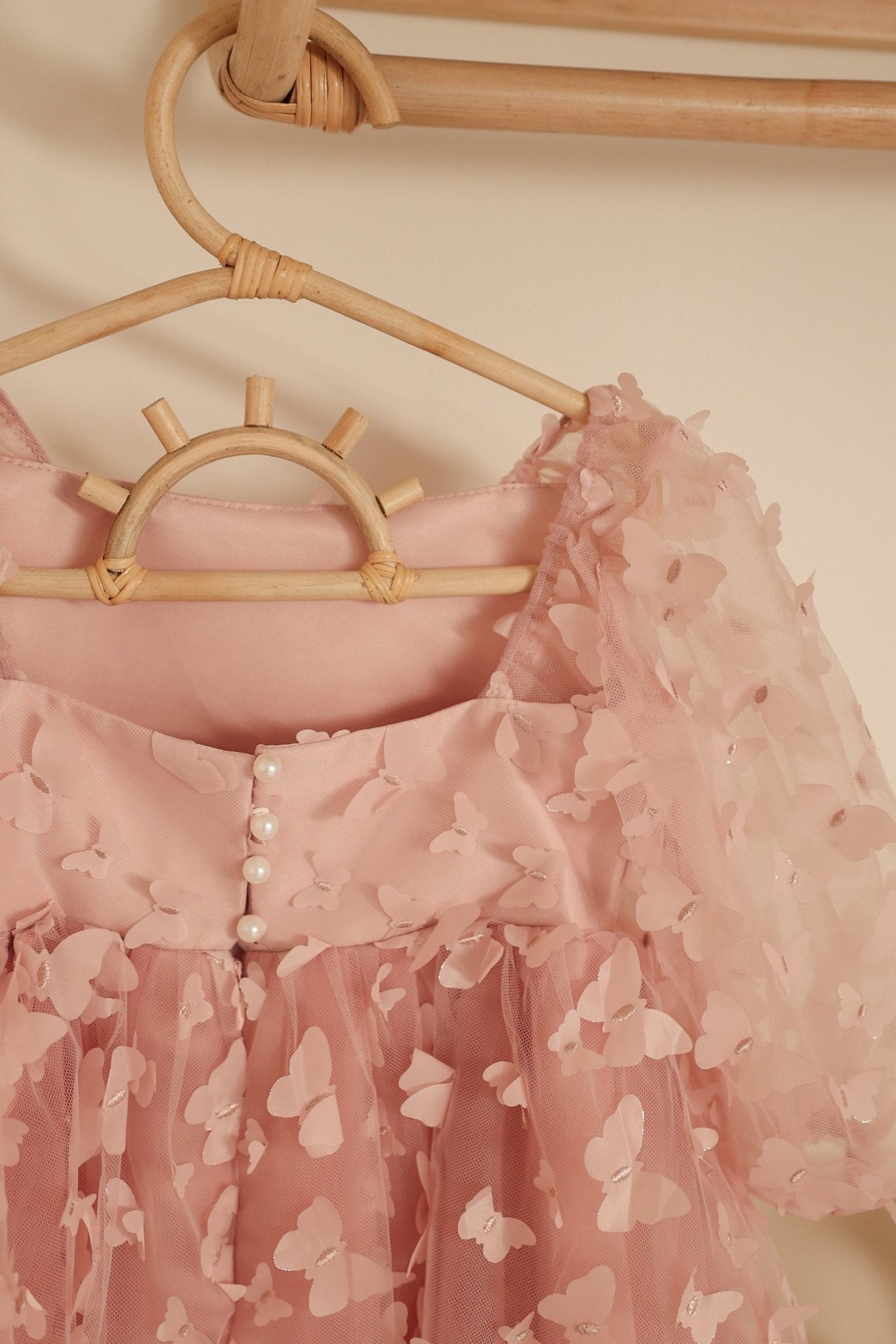 Vlinder meisjesjurk roze