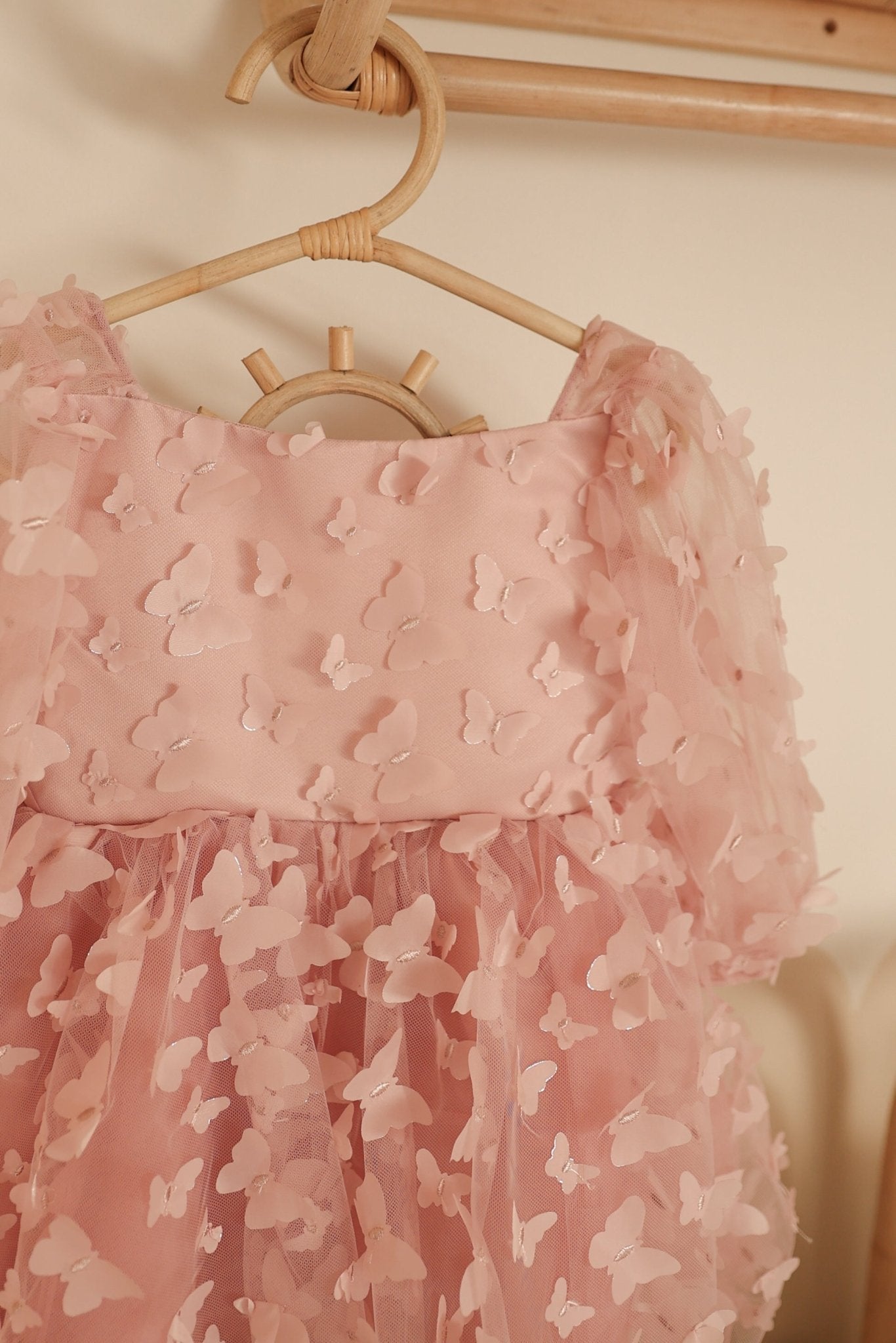 Vlinder meisjesjurk roze