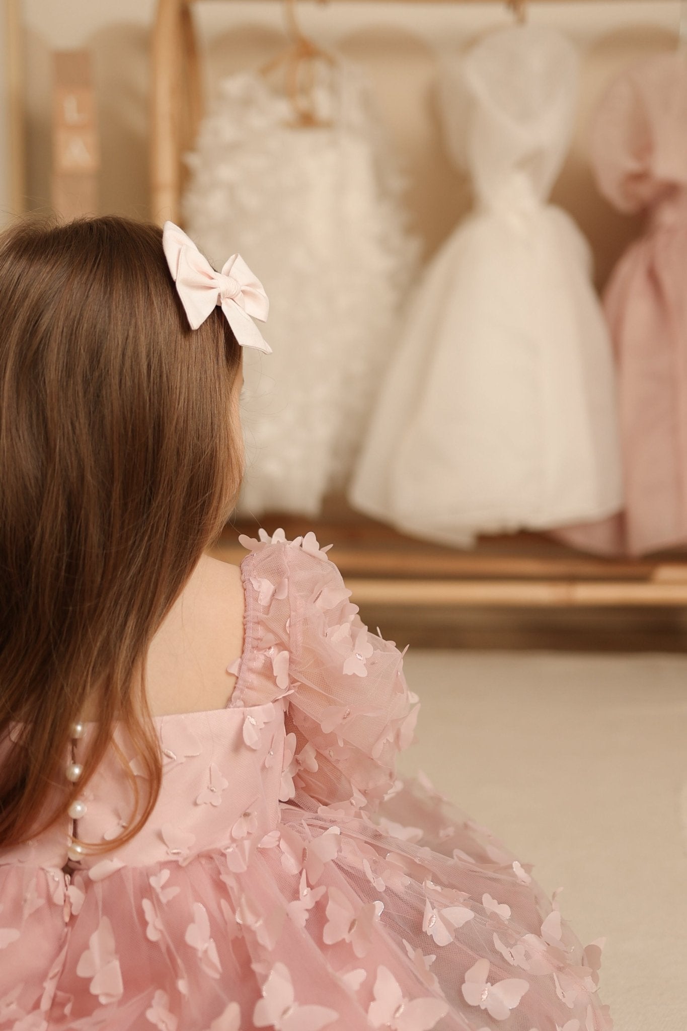 Vlinder meisjesjurk roze